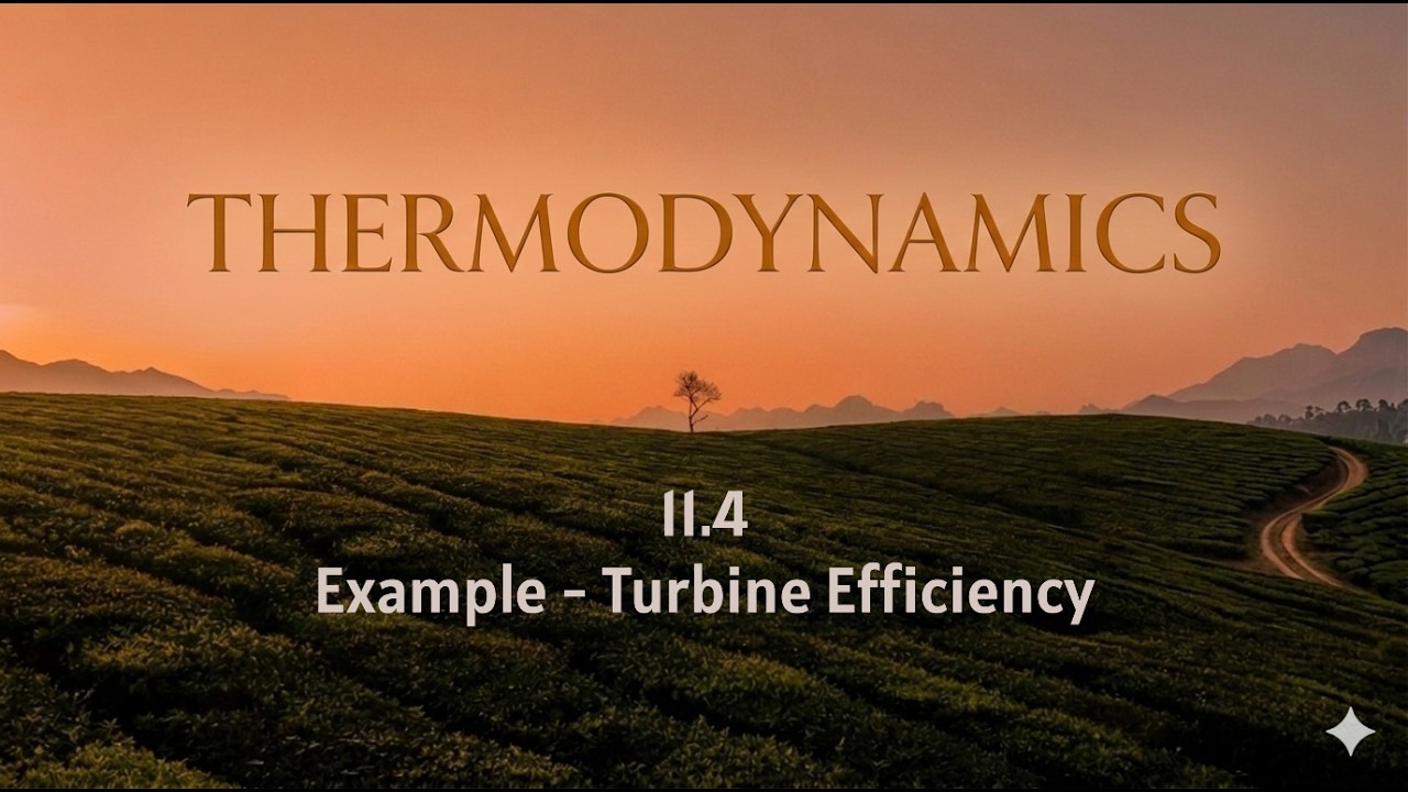 Thermodynamics 11.4 Example - Turbine Efficiency
