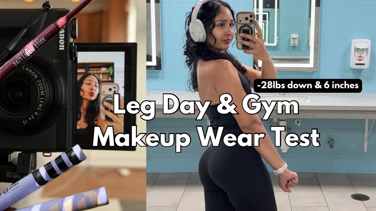 Build your legs | Glutes focused workout | Gym makeup wear test  