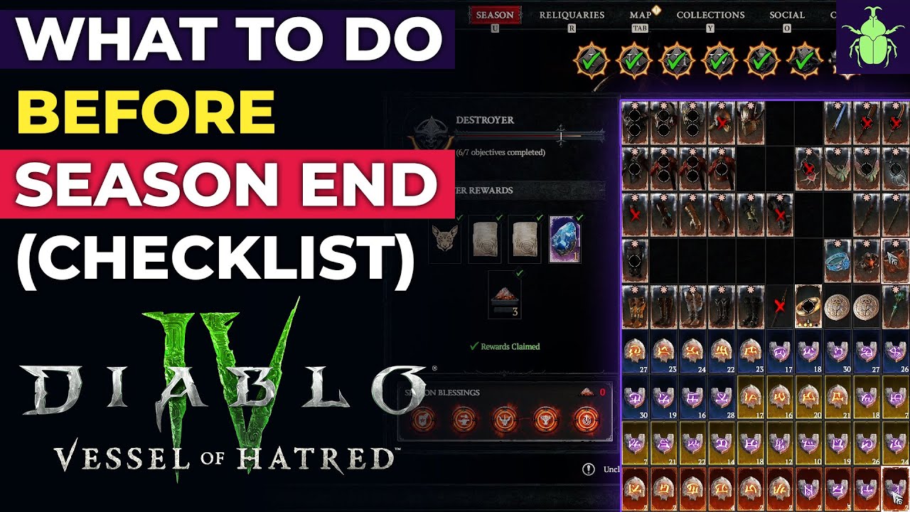Diablo 4 - What To Do Before Season End (Checklist)