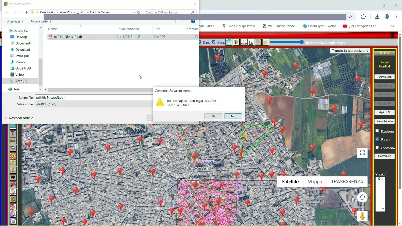 UnicoPD ver. 6.2.0 : Creazione file pdf in Google Maps