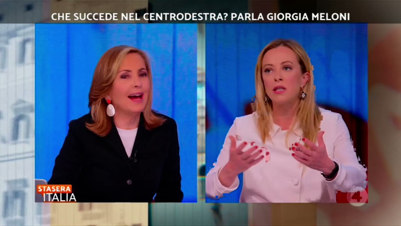 Una grande Giorgia Meloni intervistata a Stasera Italia. Da non perdere!