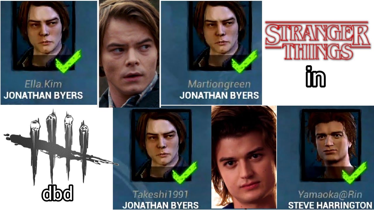 Stranger Things in Dead By Daylight Mobile.Jonathan Byers and Steve Harrington