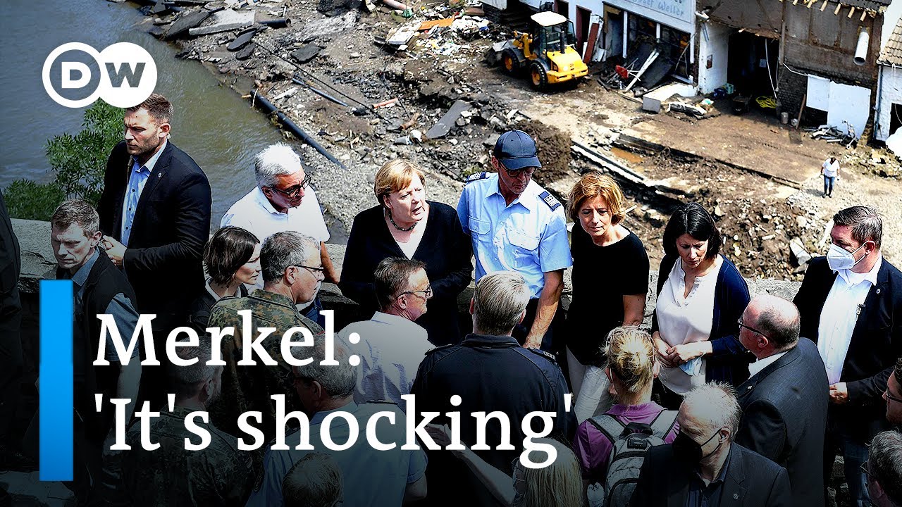 German Chancellor Merkel visits flood-ravaged region | DW News