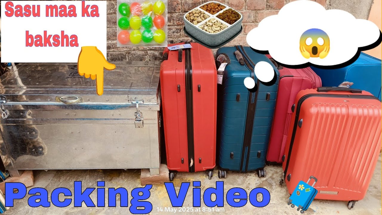 Saas ka box 🎁 jhappi लड़की की शादी में देने के लिए सासू माँ का बक्शा🧳😱#vlog#ladkivale#packingtime 