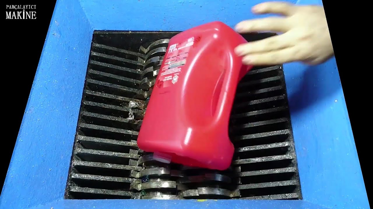 Shredding hard and soft things with the shredding machine! Crush, relaxing, shredding videos