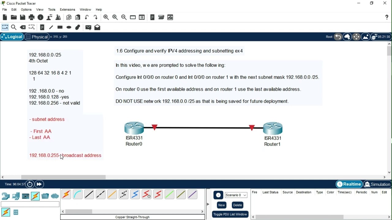 1.6 Configure and verify IPV4 addressing and subnetting ex4