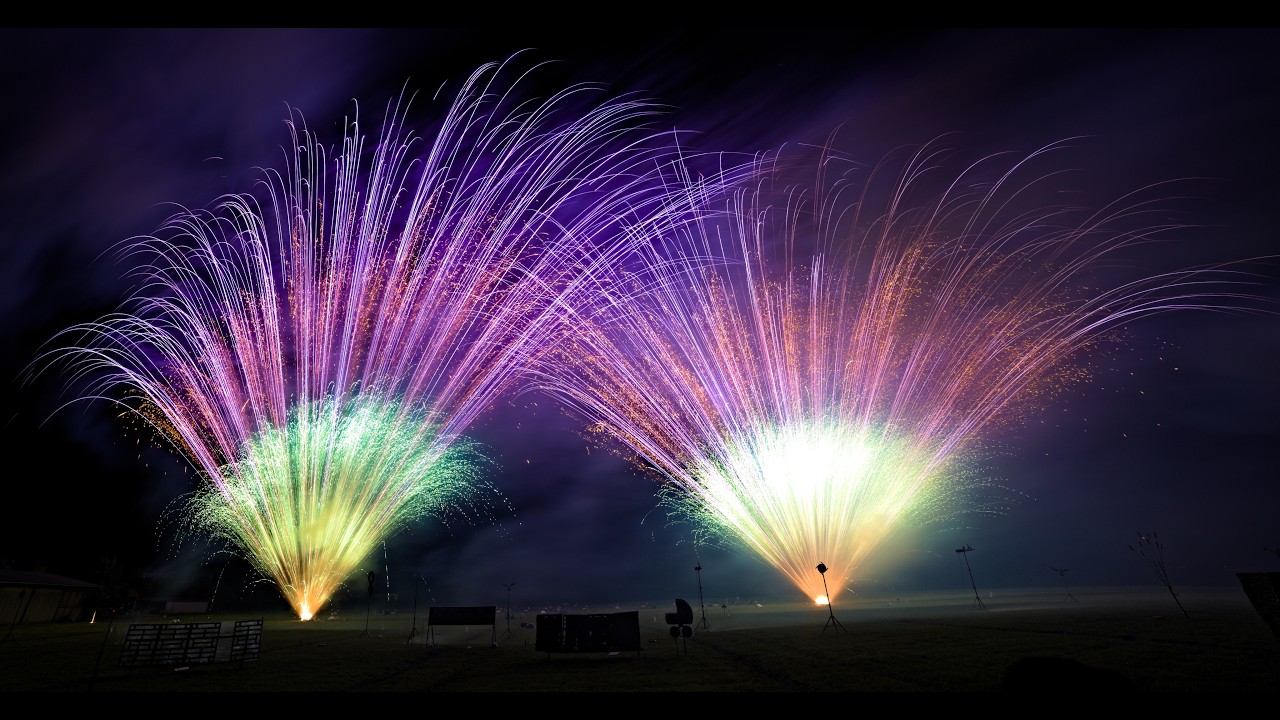 Musikfeuerwerk von den Schwarzpulver Junkies beim PCS-Treffen 2025