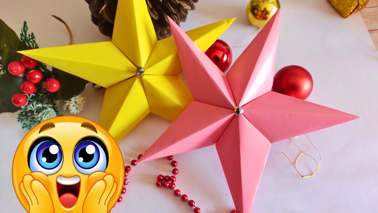 “Estrellas de Papel en Minutos: Decoración Hermosa con Casi Nada”#manualidades #diynavidad #regalos