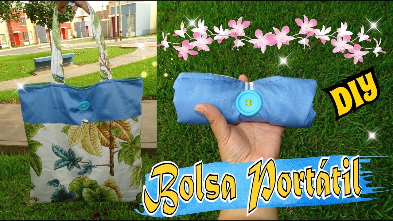 Bolsa de compras Portatil en Tela muy fácil - Tote Bag DIY Tutorial