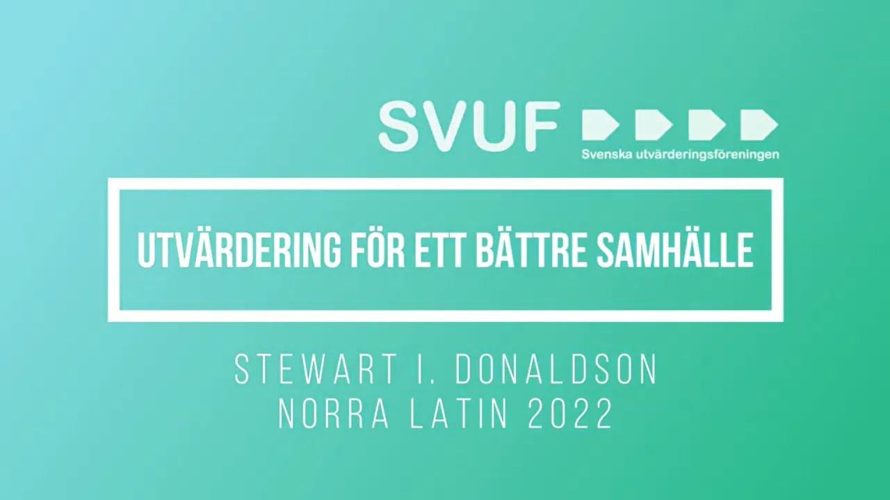 Keynote session av Stewart I. Donaldson på SVUFs konferens, oktober 2022