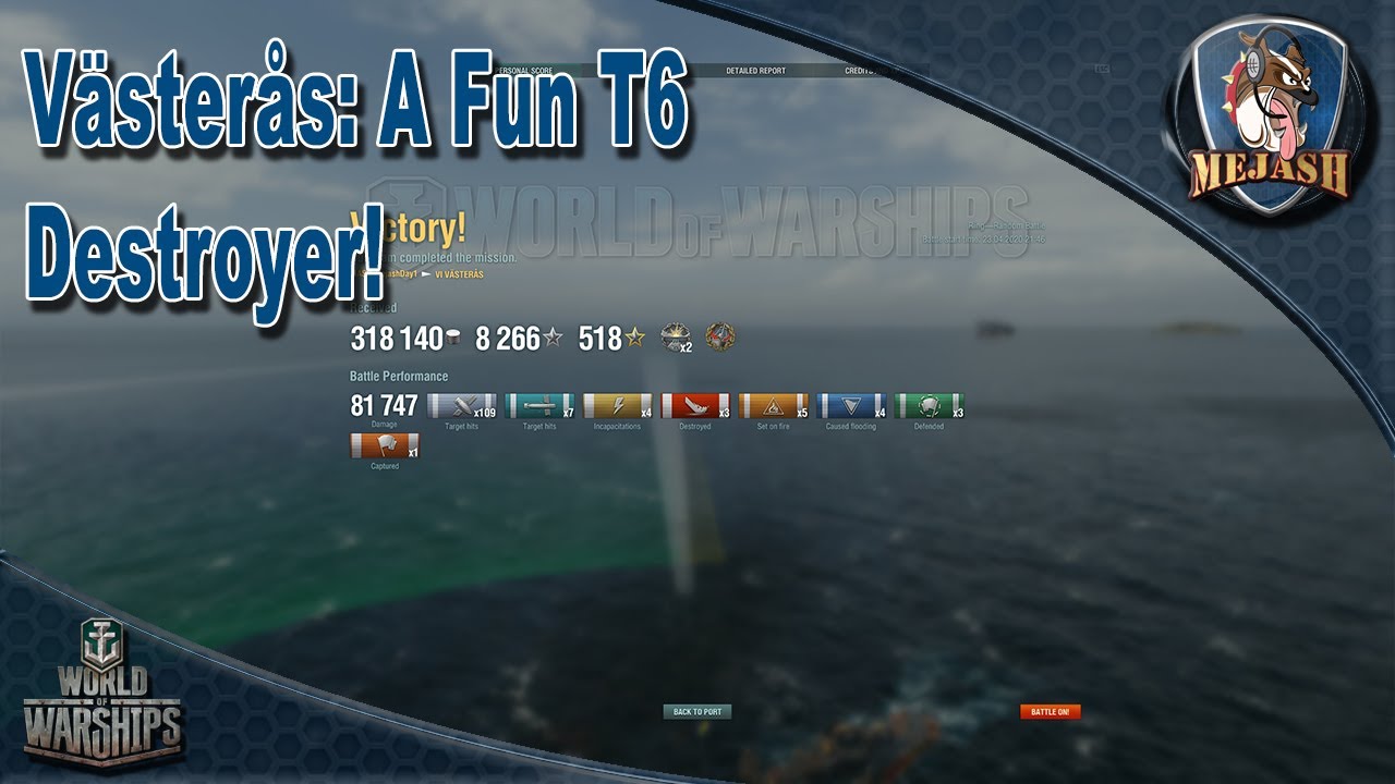 World of Warships: Västerås A Fun T6 Destroyer!