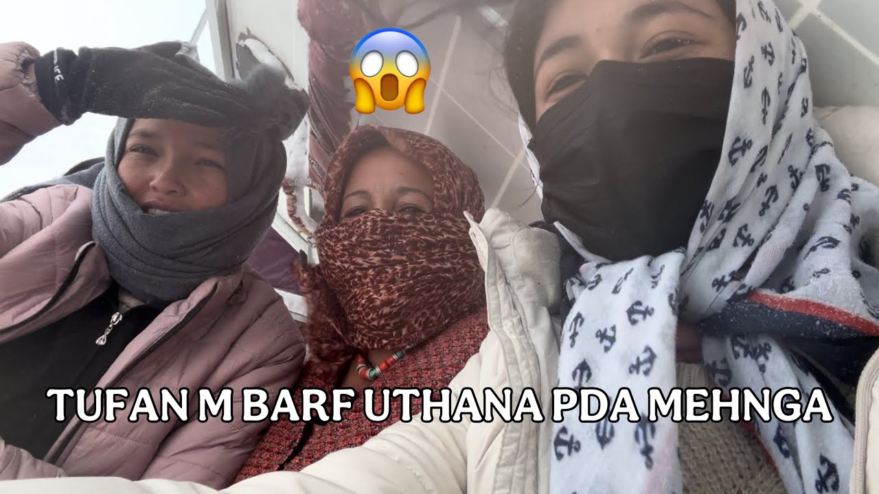 TUFAN M BARF UTHATE UTHATE SUBHA S SHAM HOO GYI🥵 #spiti #vlog
