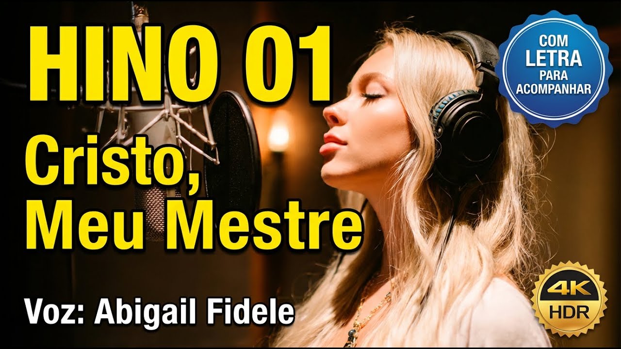 Abigail Fidele  | Hino 01 CCB - Cristo, Meu Mestre | Com Letra para Acompanhar - 4K Ultra HD