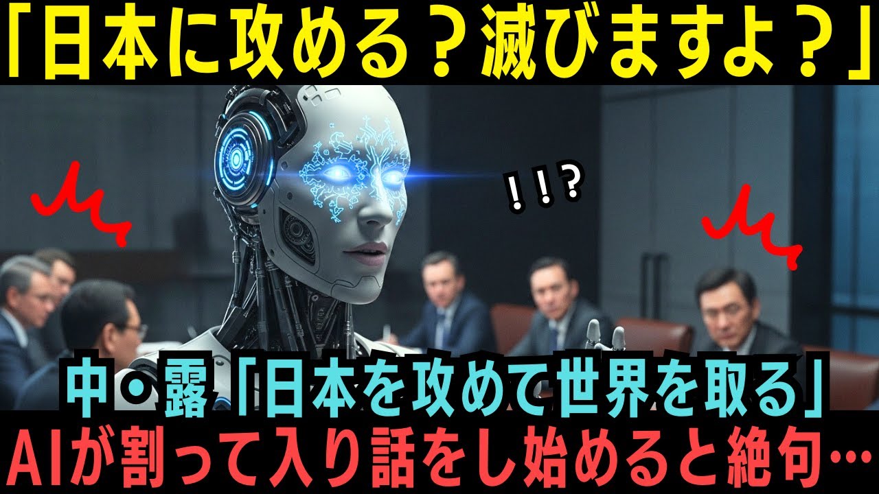【海外の反応】AI「日本に攻める？滅びますよ？」中・露「日本を攻めて世界を取る」と発言…AIが割って入り話をし始めると絶句…