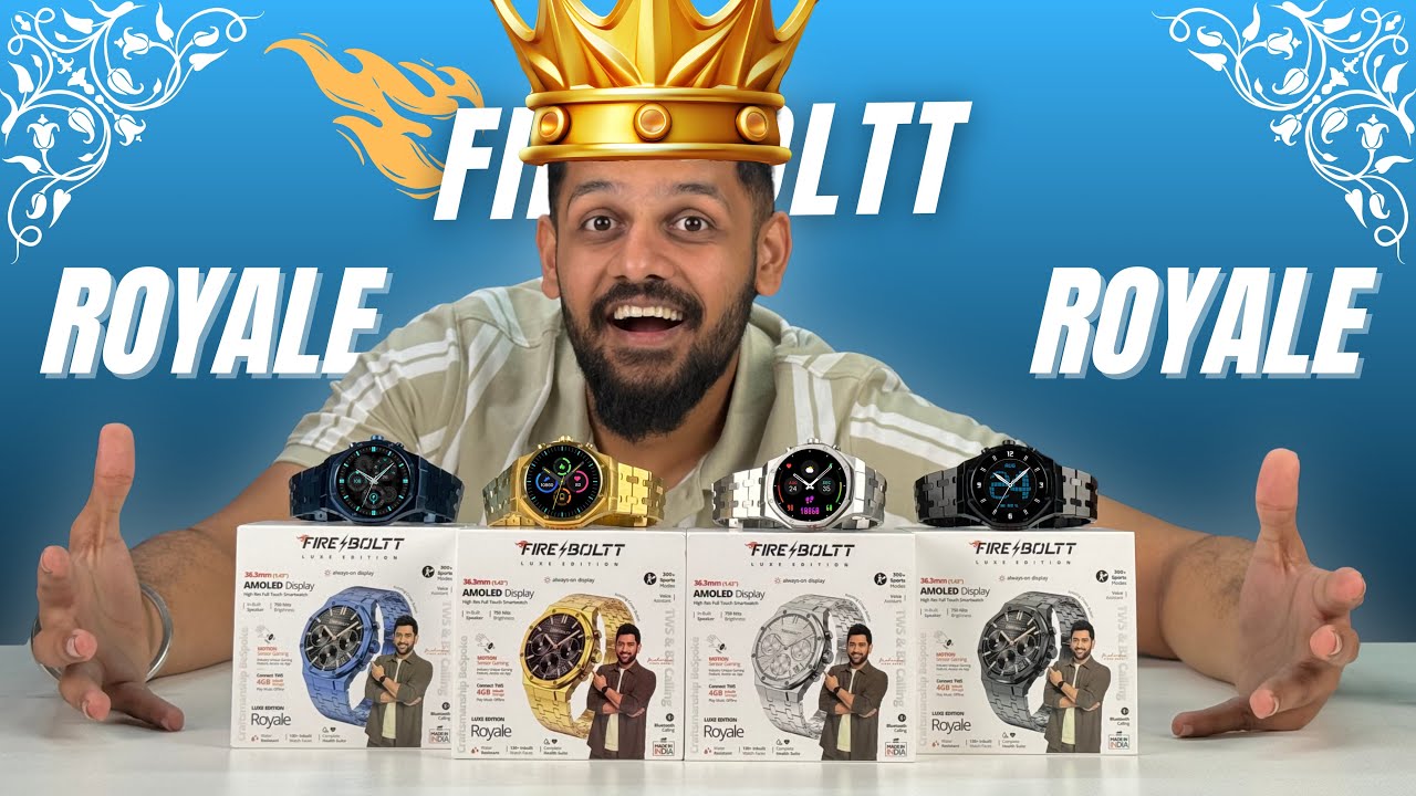 Fire-Boltt Royale “Most Luxury Smartwatch”⚡️Amoled Display |Stainless Steel |4gb Storage✨