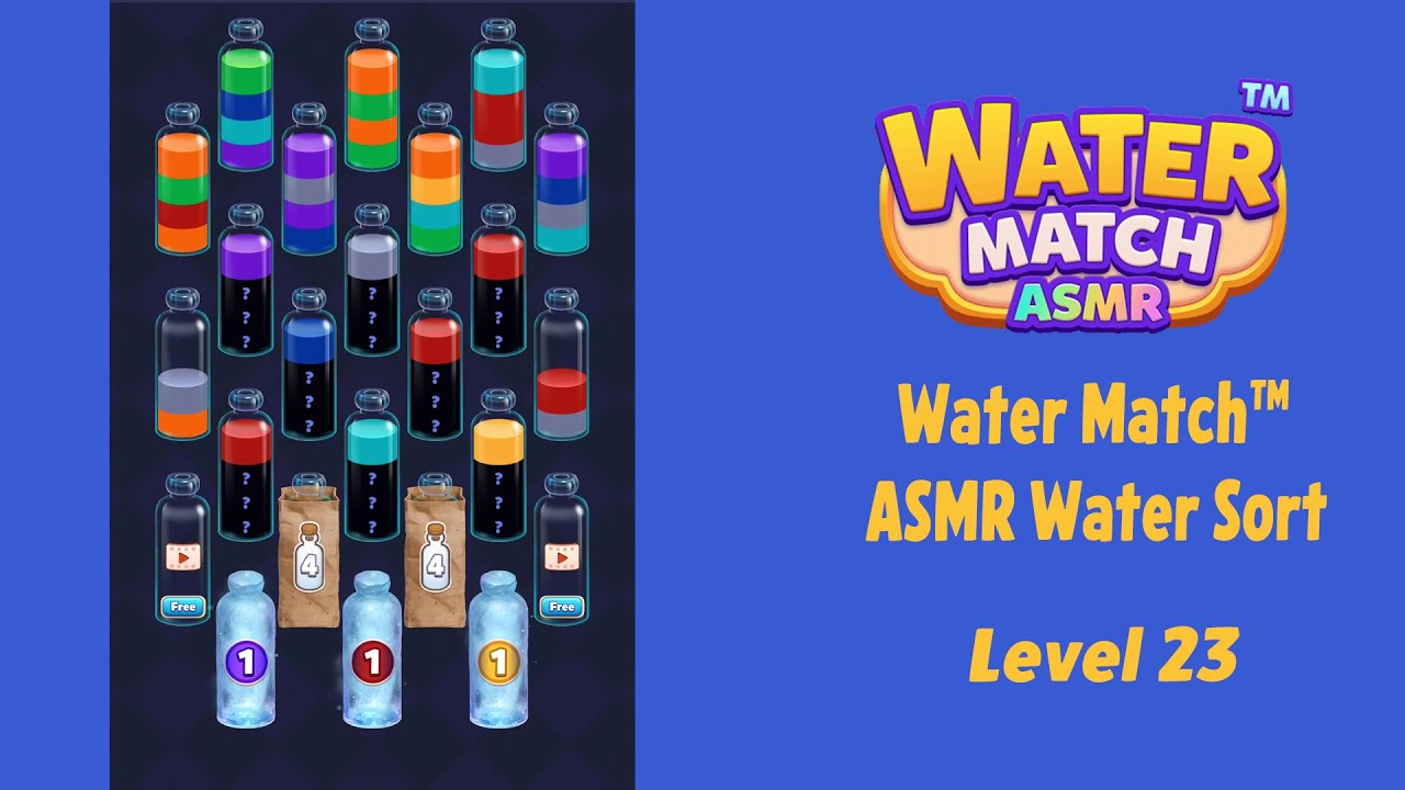 Water Match&trade; - ASMR Water Sort Level 23 Walkthrough | Gameplay Solution