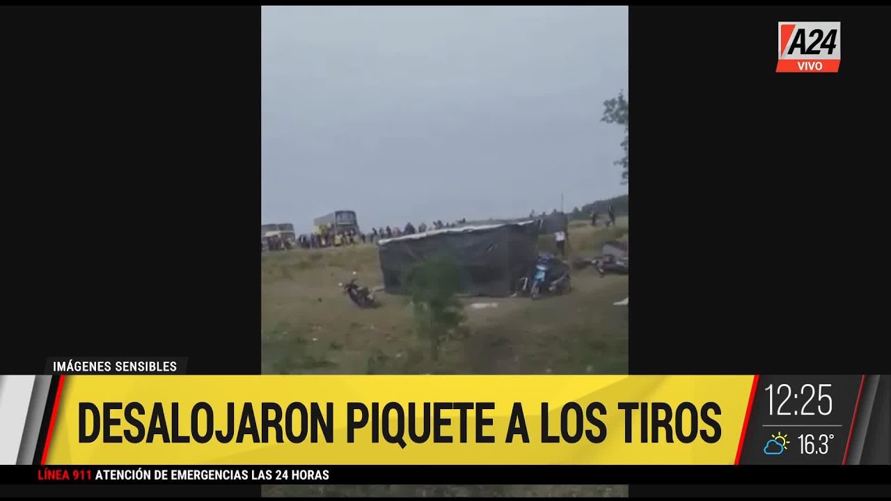Desalojo a los tiros de hinchas de talleres contra piqueteros I A24