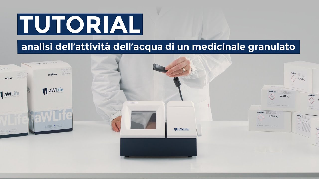 aWLife Steroglass | Tutorial: analisi aW di un medicinale granulato