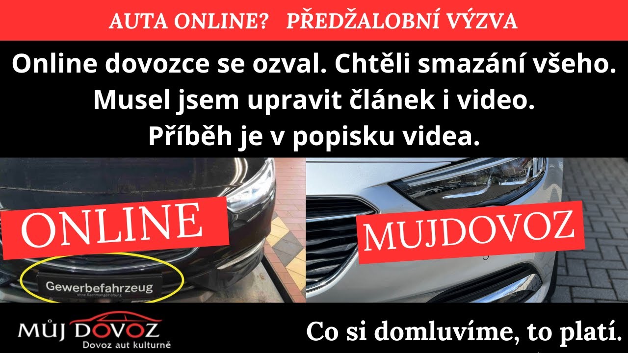Online dovozce aut VS. Mujdovoz? 😳Jsou zde lži? 😳 Dovoz Opelu Insignia 2x a jinak.