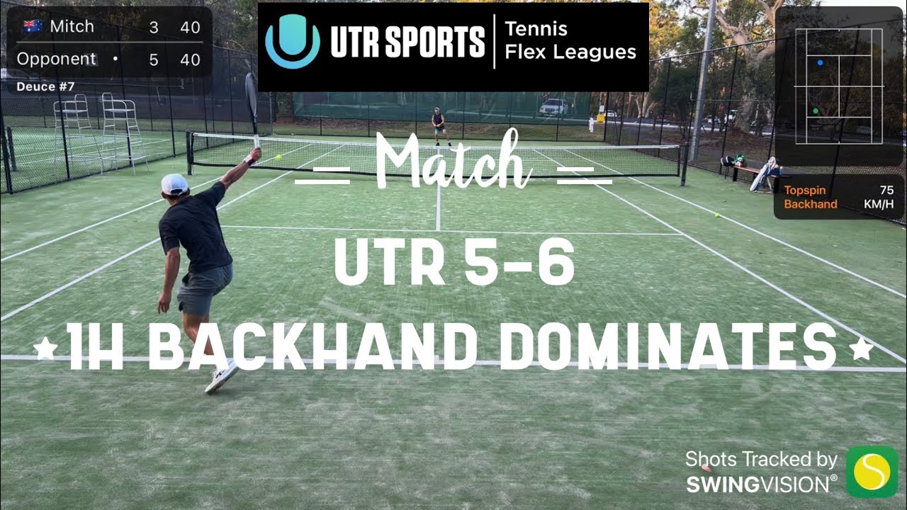 1H Backhand Dominates | UTR 5-6 Match | Tennis Flex Leagues