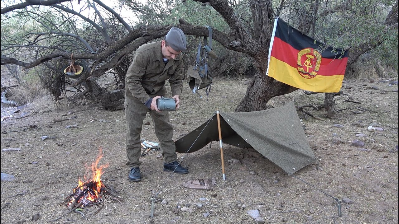 Bushcraft Ost NVA zeltbahn - parody
