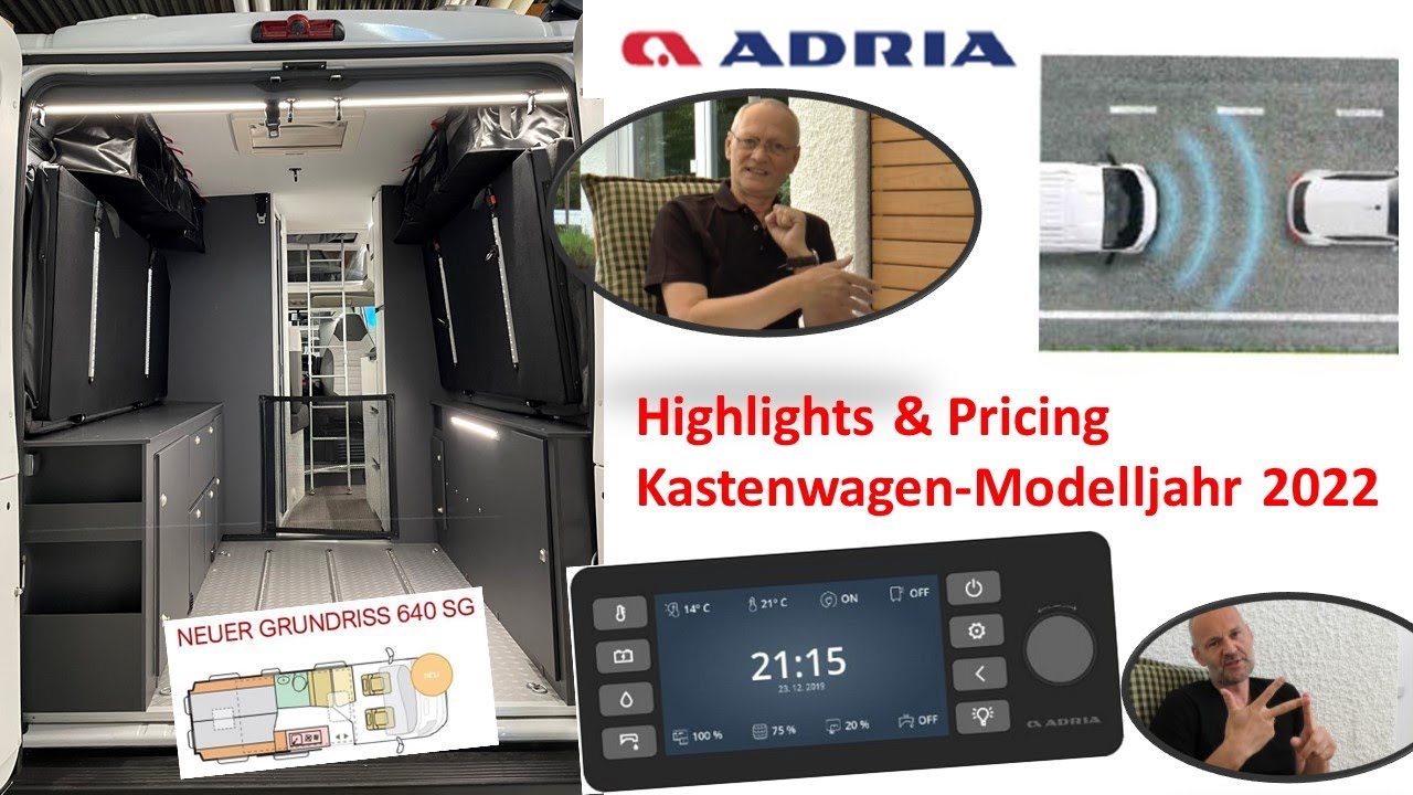 Adria Vans - Modelljahr 2022 - Highlights und Pricing