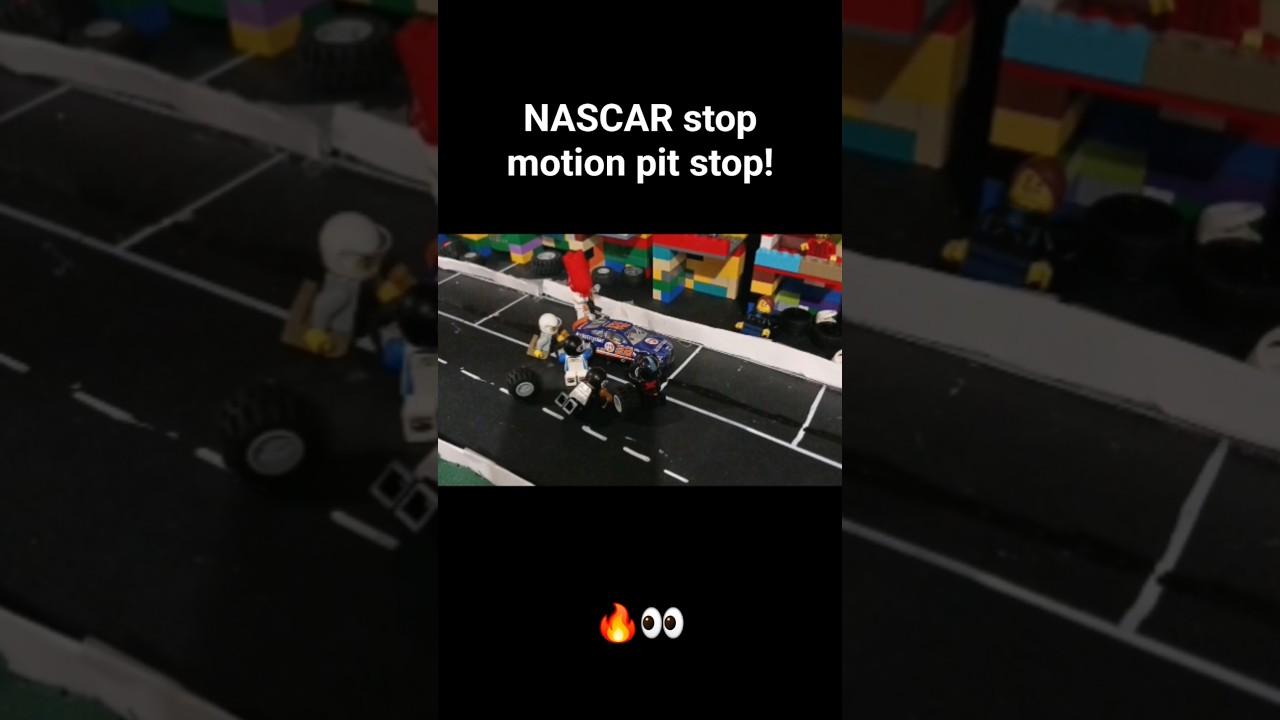NASCAR stop motion pit stop! #shorts #nascar #stopmotion #animation #fyp #viral