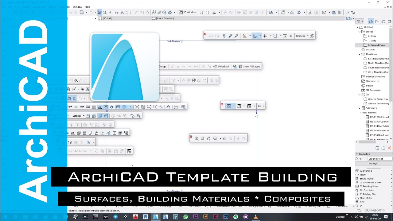 How To Create An Archicad Templete | Part 05-06 | Surfaces, Building Materials And Composites