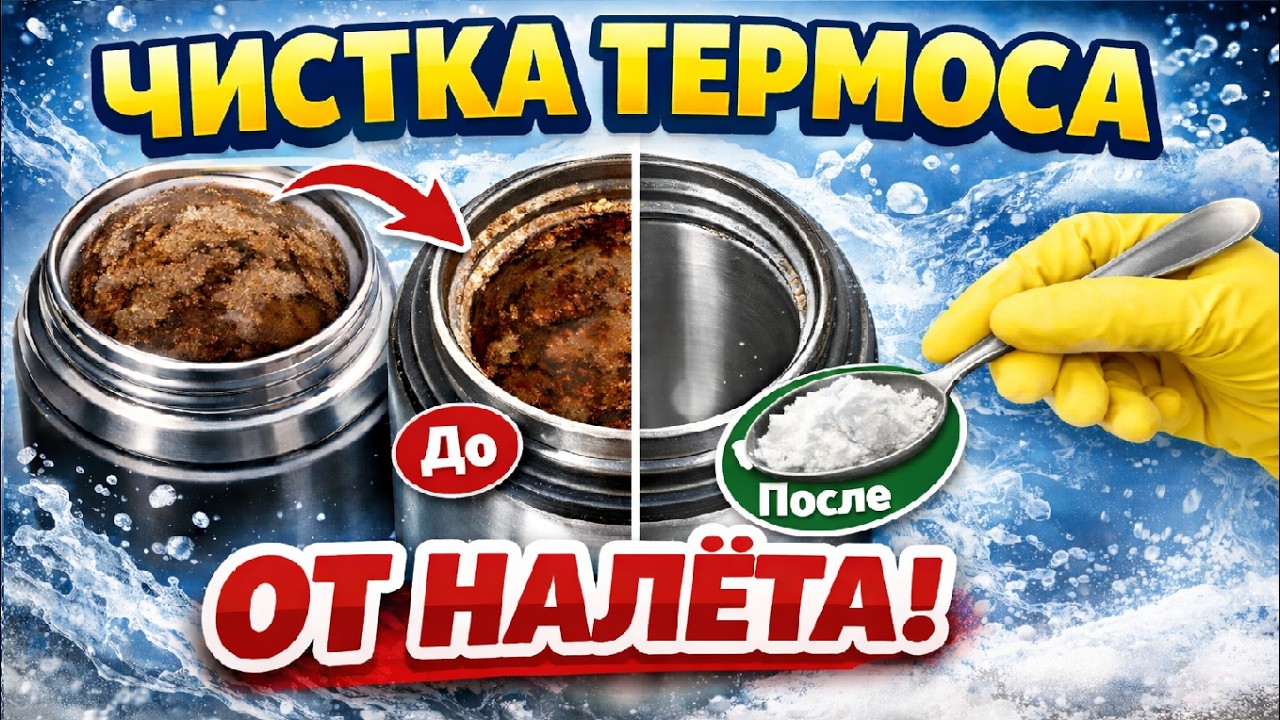 Лучший способ чистки термоса внутри !