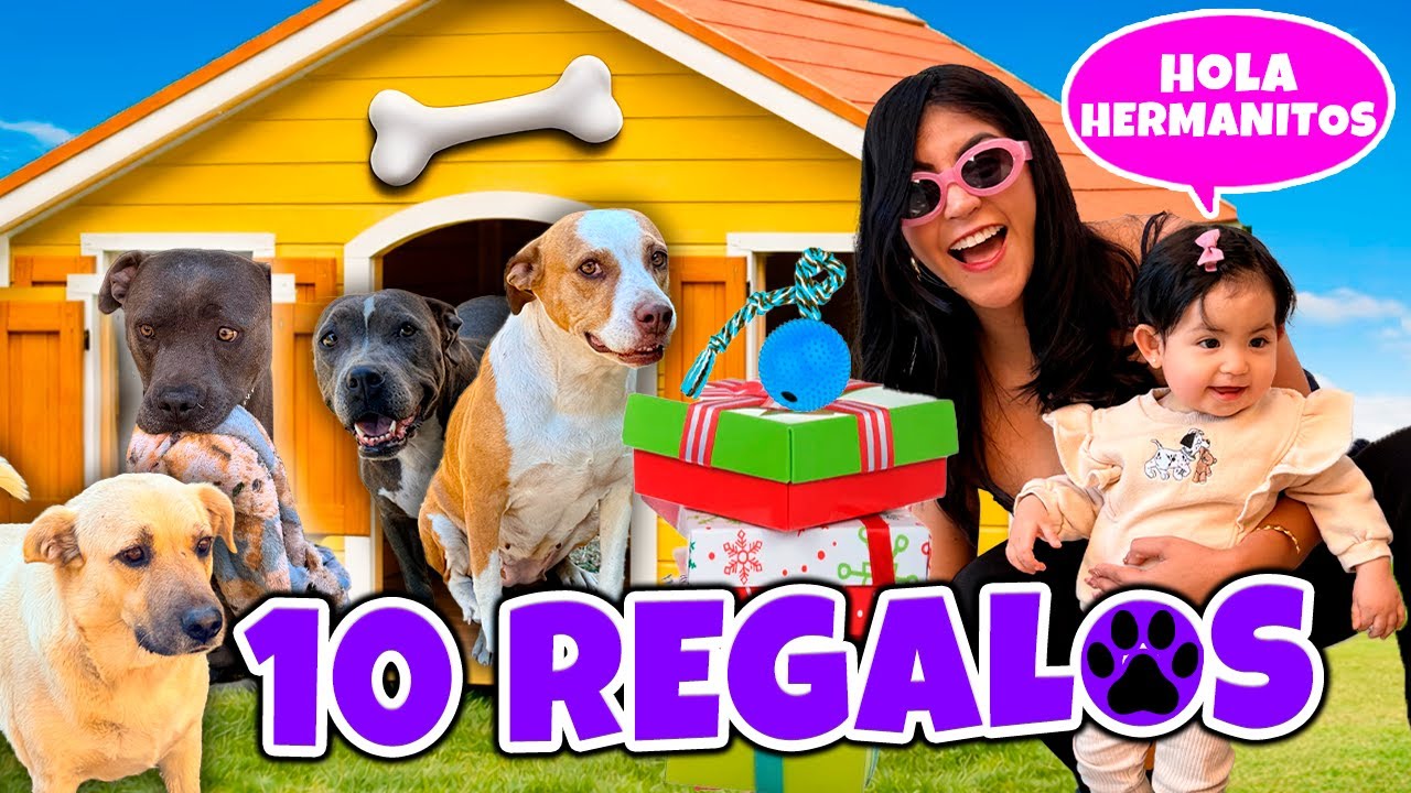 🐶 EMMA le TRAJO 10 REGALOS A SUS HERMANITOS GUAU GUAU 🥰 ¡Faltaban los TRAVIESOS!