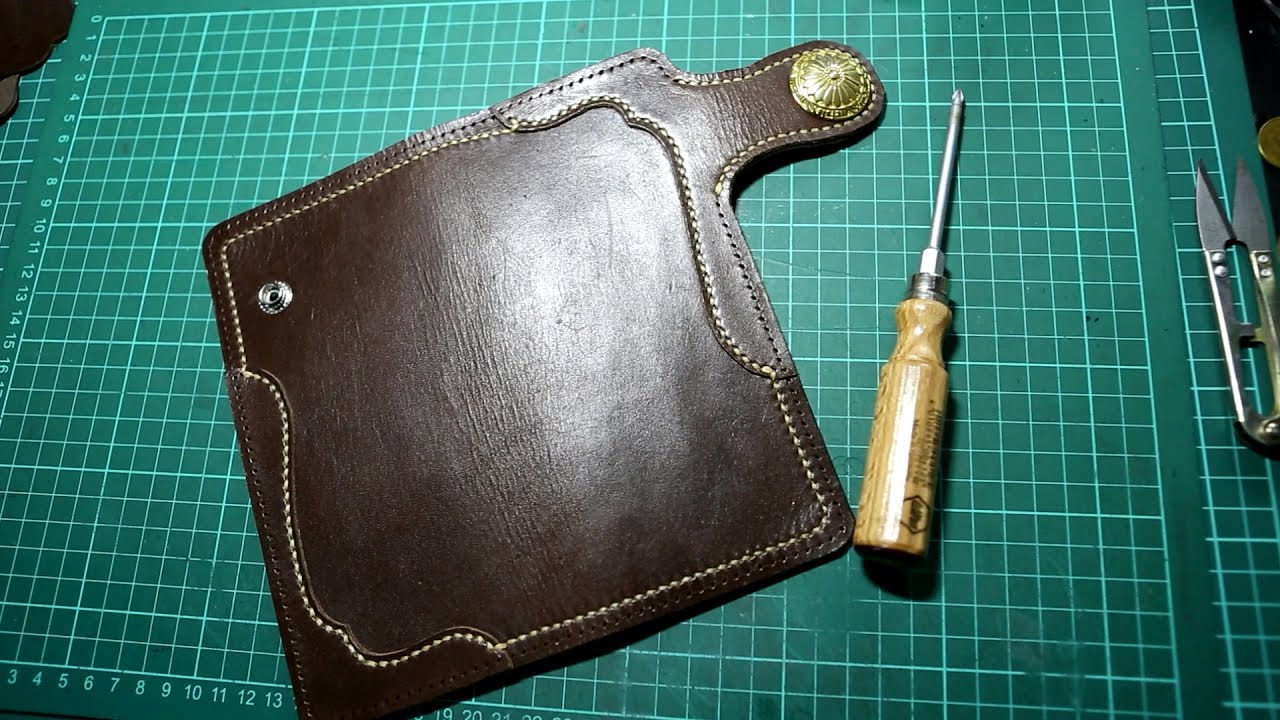 Making a Leather Biker Wallet - Part 1 The Cover