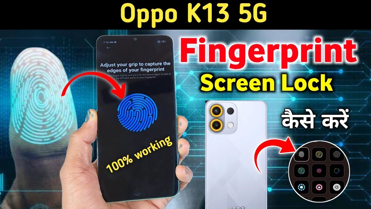 Oppo K13 5G Fingerprint Setup: How to Set Display Fingerprint Lock Oppo K13