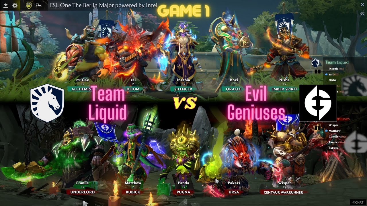Team Liquid vs Evil Geniuses - ESL One Berlin Major - Lower Bracket - Game 1 - Highlights