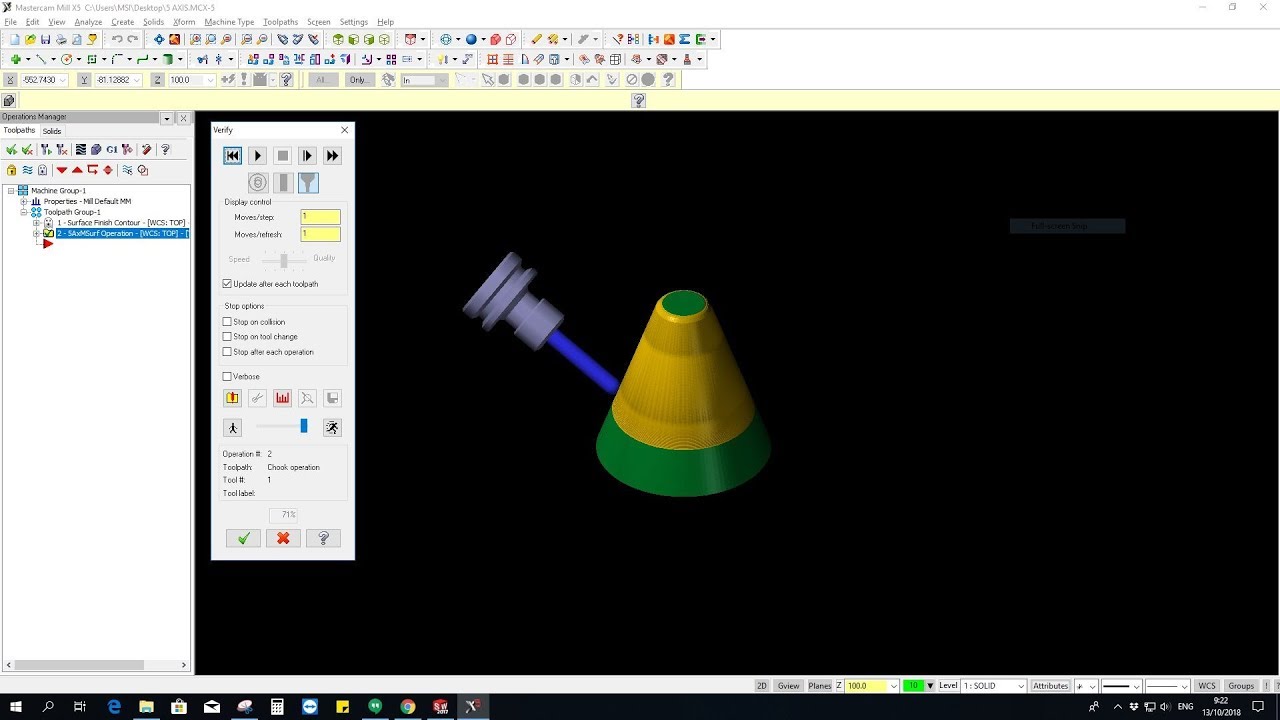 MASTERCAM X5 | Convert to 5 Axes programming