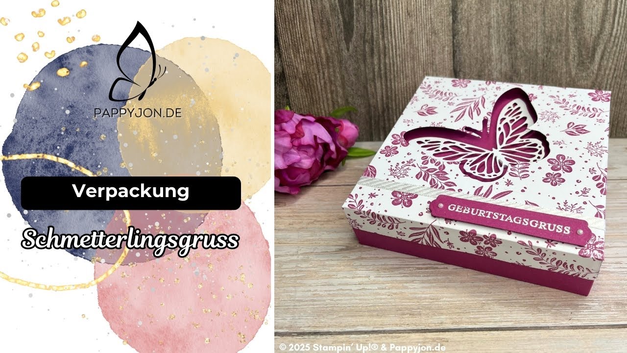 Verpackung Schmetterlingsgruß – Tolle DIY-Geschenkbox für viele Anlässe 🎁🦋