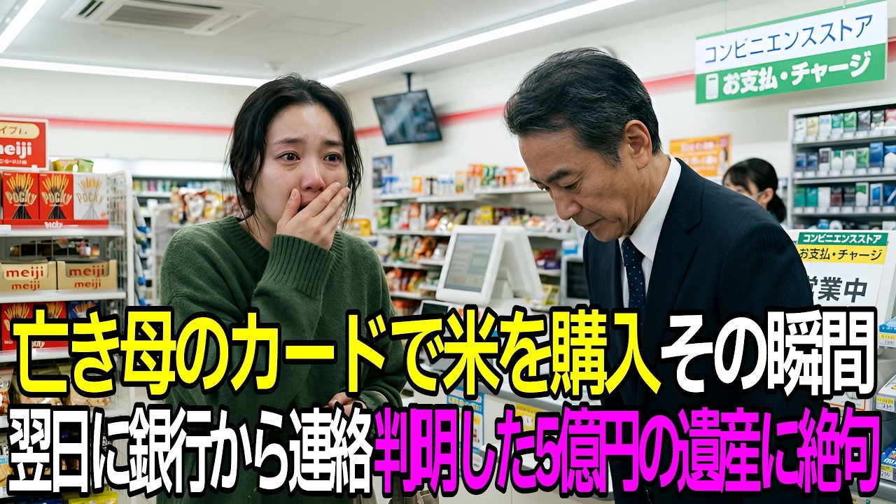 亡き母の遺品カードでお米を買った翌日、銀行から突然の連絡。震える私に支店長が告げた衝撃の真実とは…【感動する話】【朗読】