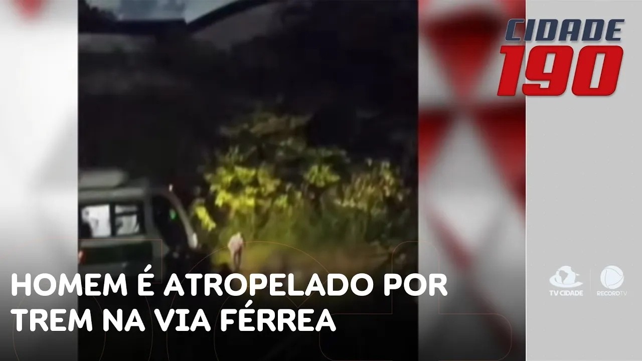 Homem é atropelado por trem na via férrea e morre no local | Cidade 190
