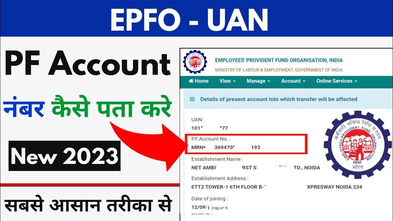 How To Find PF Account Number 2023 |pf number kaise pata kare | PF नंबर भूल गए तो ऐसे पता करे| #epfo