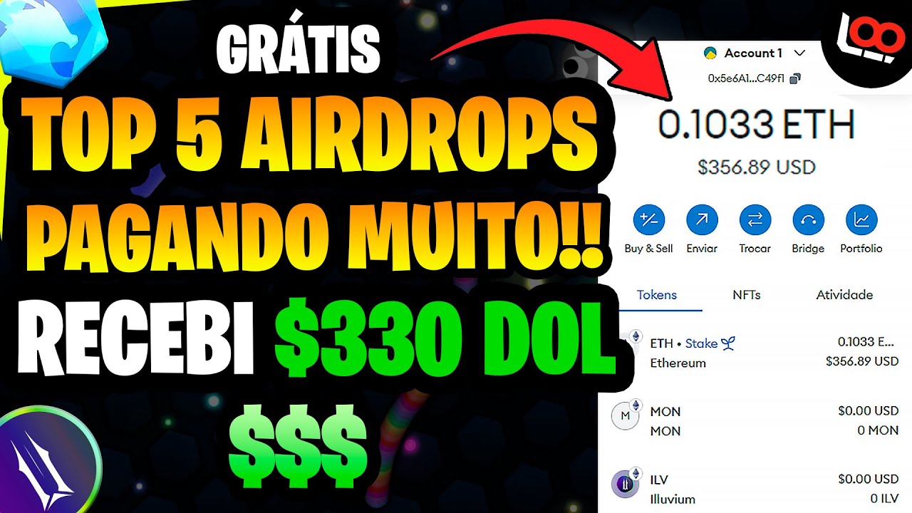 TOP 5 AIRDROPS GRÁTIS PAGANDO MUITO HOJE - RECEBI NOVAMENTE MAIS DE  R$ 1500,00 REAIS.