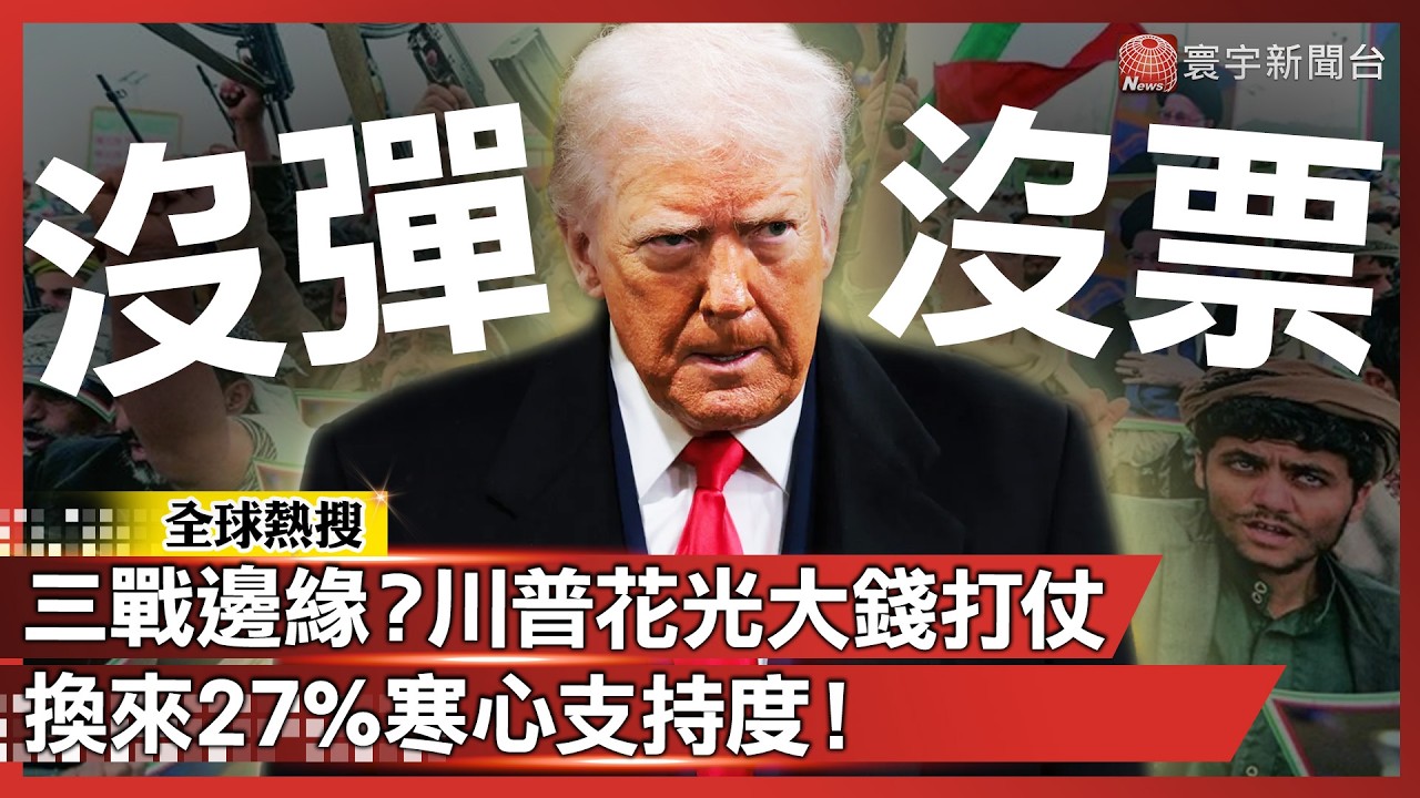 三戰邊緣？川普狂言大浪還在後頭！豪擲軍費卻換來 27%寒心支持度！｜#寰宇新聞 @globalnewstw