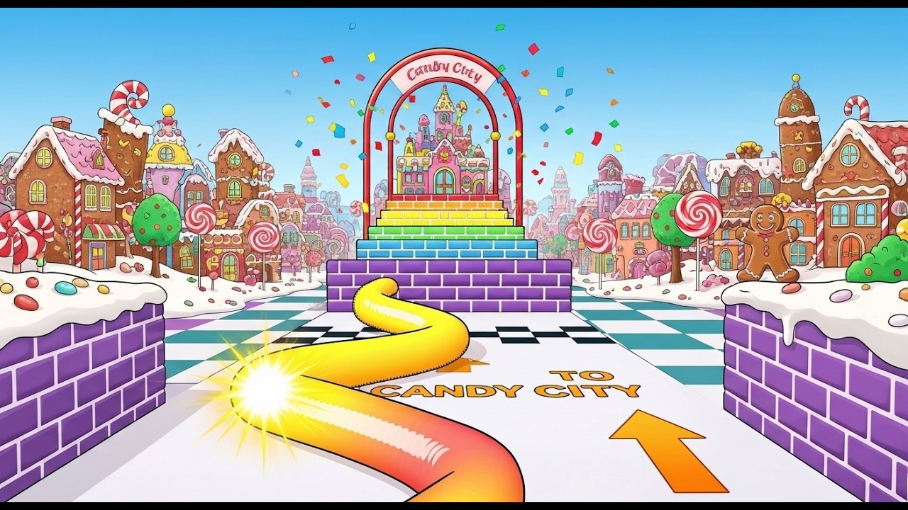 Worm Run! 🍬BIG WORM! 🐛  GUMMY WORM GO! Top Android Game! Max Level 34-41 4K 34 41