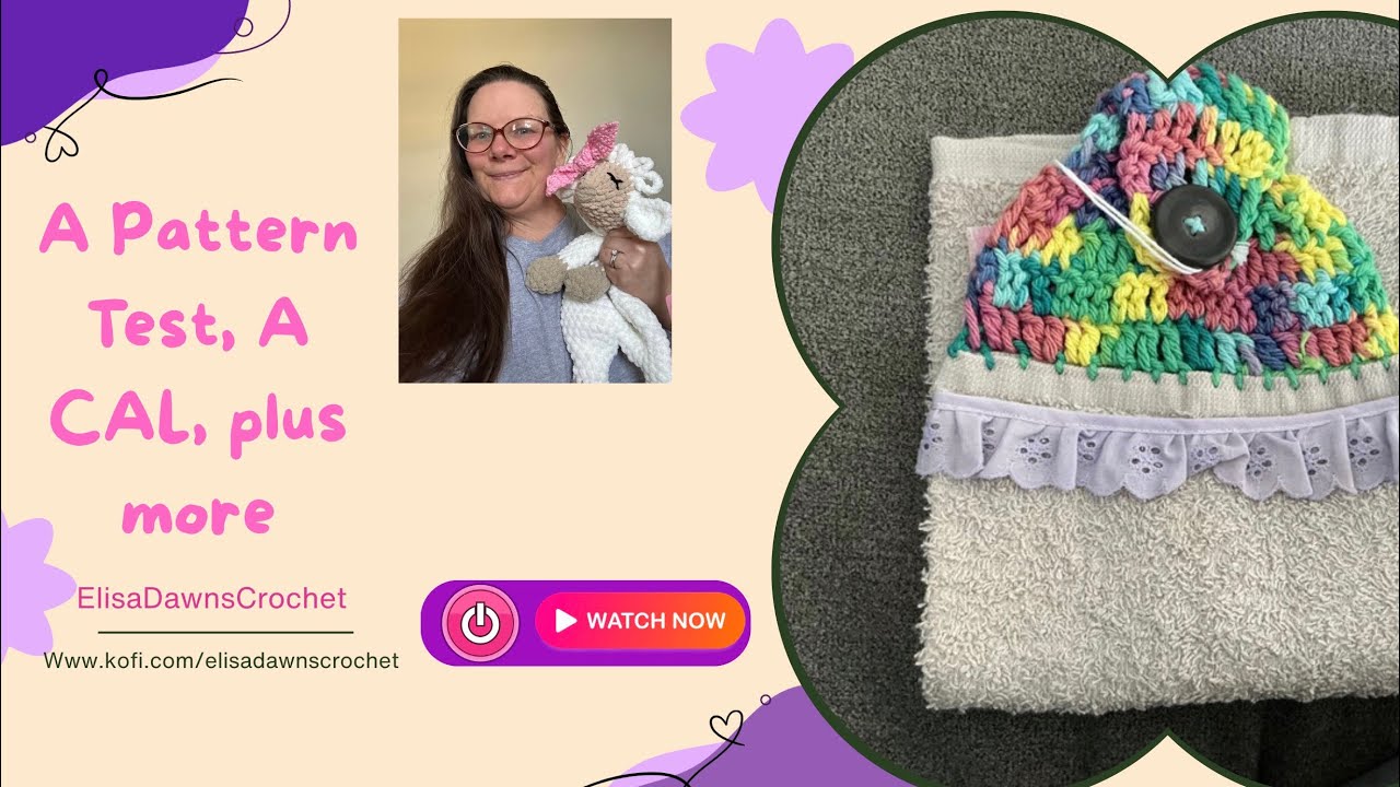 Pattern Tests,Stitching. Into.Spring Crochet-A-Long, I was approved for Palmstreet LIVE!