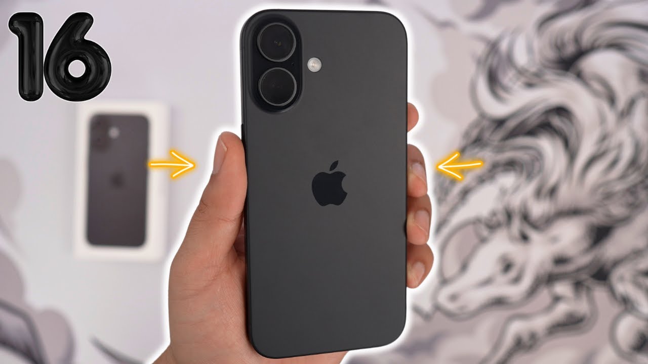 Распаковка и настройка iPhone 16 Black