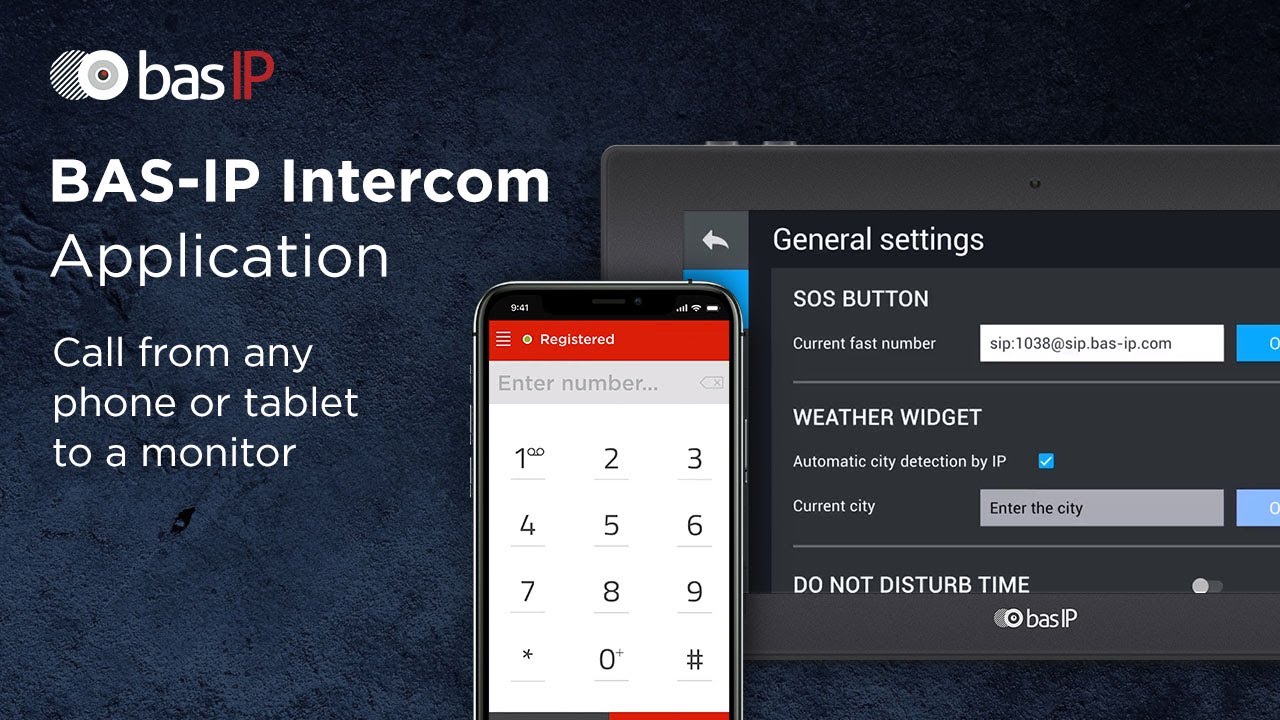 Call receiving to BAS-IP Intercom applications from video intercoms