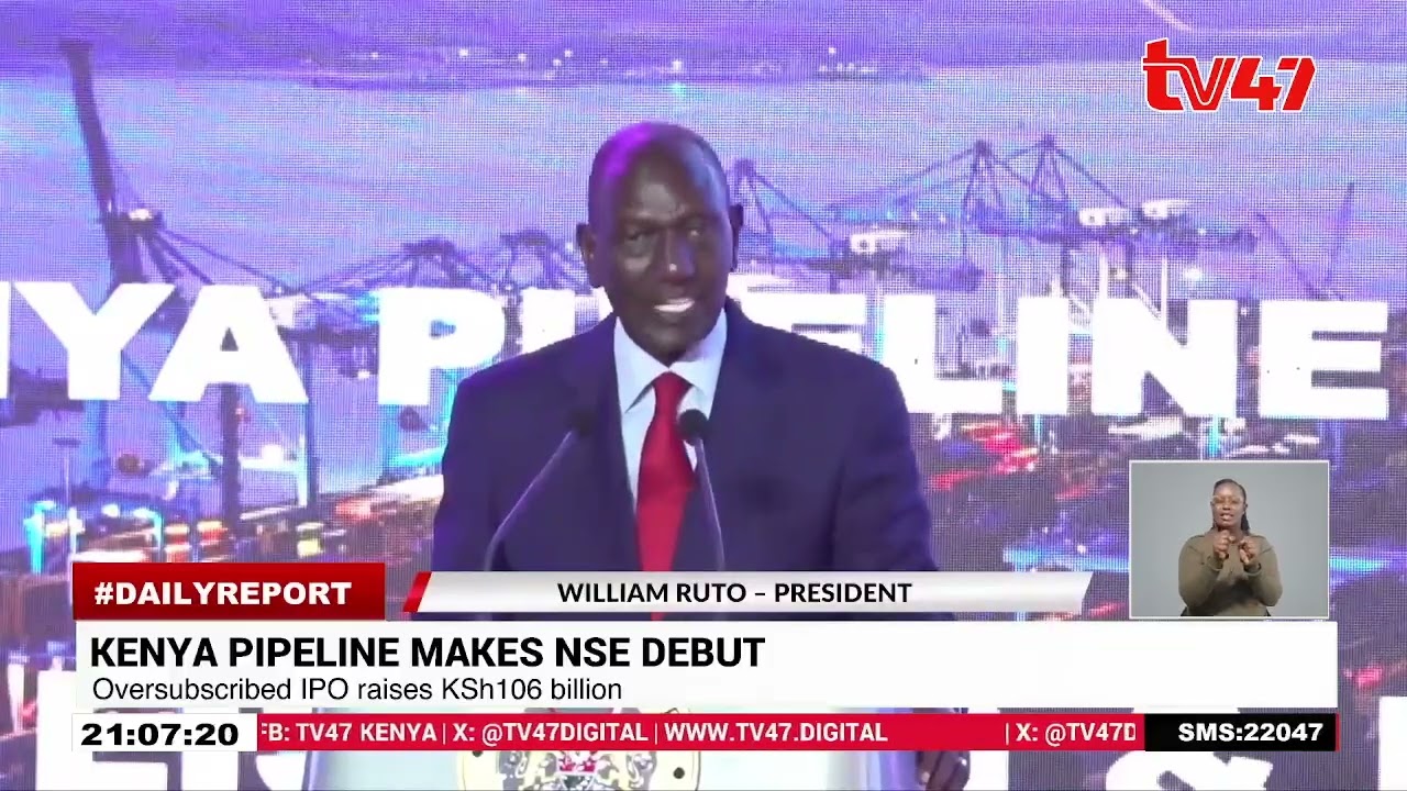 President Ruto rings bell to mark KPC listing as Kenya Pipeline shares begin trading at NSE