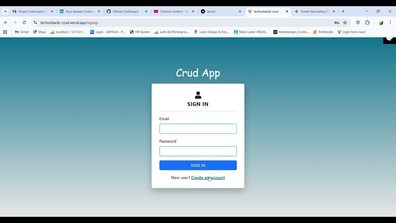 Techno Hacks Crud APP Project