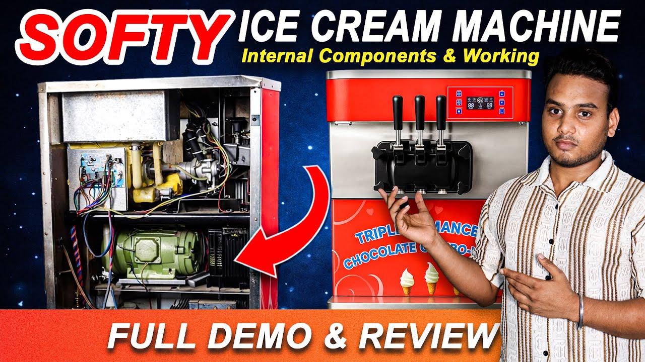 Softy Ice Cream Machine पूरी जानकारी और ओवरव्यू | Inside Parts & Working