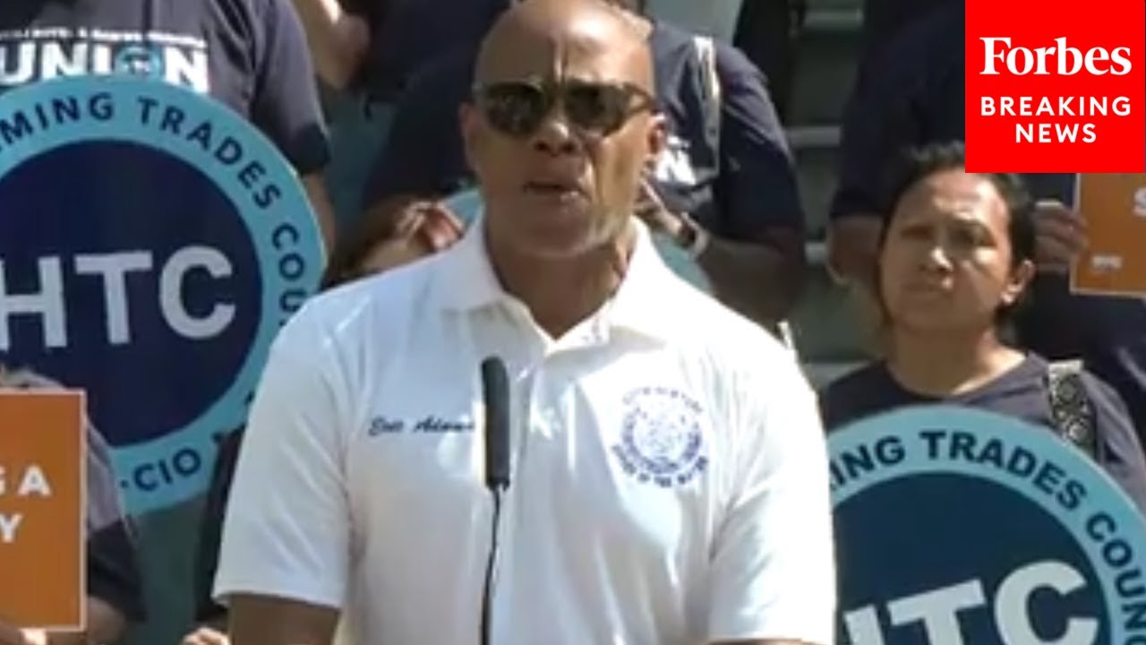 NYC Mayor Eric Adams Holds Press Briefing On Improving Safety For Tourism Industry