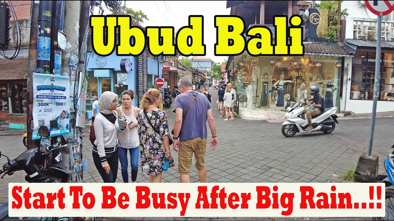 Ubud Bali After Big Rain..!!! How Is It..?? Lets Drive Around In Center Of Ubud..!! Ubud Bali 2024