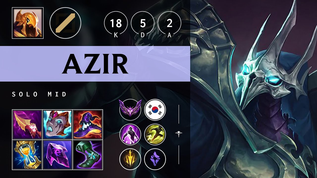 Azir Mid vs Ryze - KR Master Patch 25.20